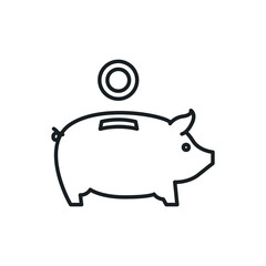 piggy bank vector icon