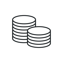 coin stack vector icon