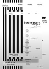 Abstract vector cover templates with graphic geometric elements. Used for brochures, posters, covers and banners. Vector illustration. Vector EPS 10.