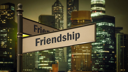 Obraz premium Street Sign to Friendship