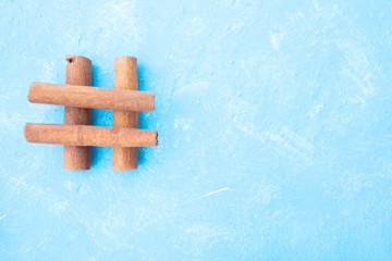 hashtag of cinnamon sticks, concept web trend networ