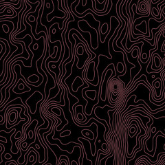 Topographic map lines background. Abstract vector illustration. Contour vector map.
