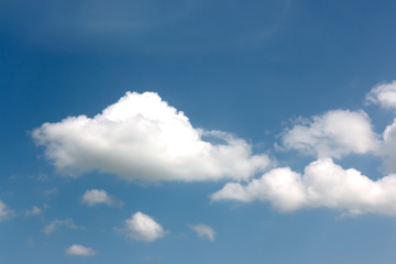 Blue sky with the white clouds..
