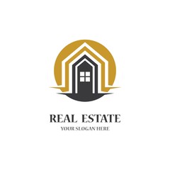 Fototapeta premium Real estate logo icon illustration