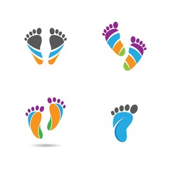 Foot therapist logo vector icon