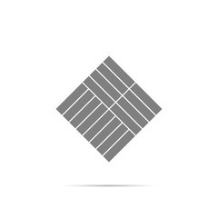 Parquet icon symbol with shadow