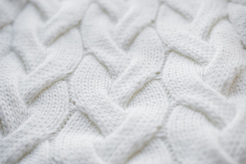 texture knitted white sweater, drawing large braid spokes, 