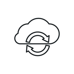 cloud exchange vector icon