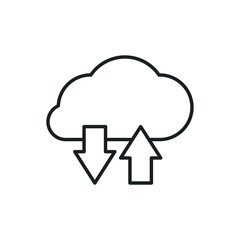 cloud exchange vector icon