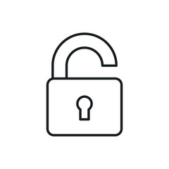unlock vector icon