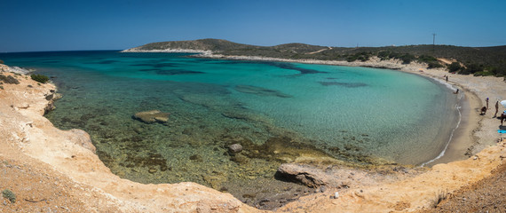 Amazing bay and beach on Antiparos Island in Cyclades, greece