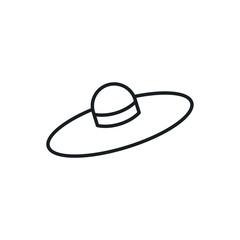 woman hat vector icon