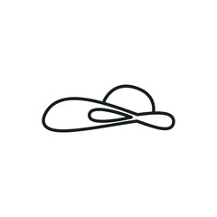 woman hat vector icon
