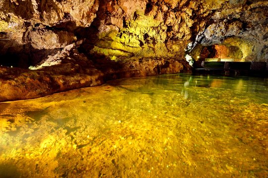 Lava caves Grutas de Sao Vicente, Sao Vicente, Madeira, Portugal, Europe