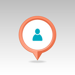 Location people pin map icon. Map pointer