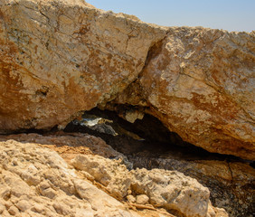  unreal blue and clear sea and rocks off the coast of Ayia Napa, Cyprus
