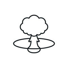 nuclear explosion vector icon