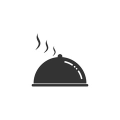 Fototapeta premium Food cover icon. Vector illustration, flat design.
