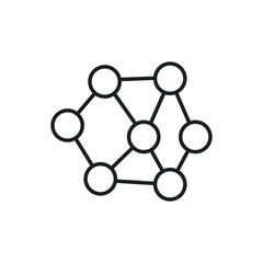 neural network vector icon