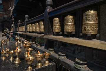 Fototapeta na wymiar inside the temple, nepal kathmandu