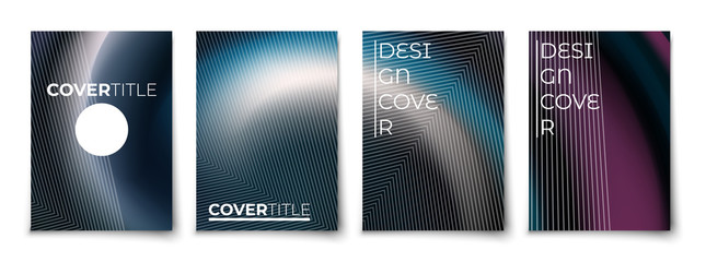 minimal cover design. dark  vector mockup template