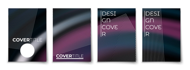 minimal cover design. dark  vector mockup template