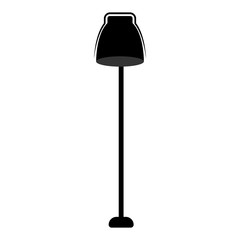 Isolated floor lamp icon. Office decoration - Vector