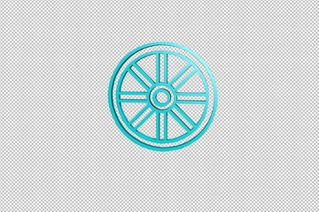 Illustration of Wheel on transparent background