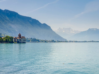 Vista, montreux, lago, genebra, suíça