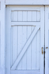 White old wooden door
