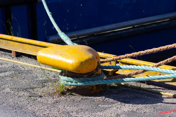 Berth for boats and ships on the bank of river and sea