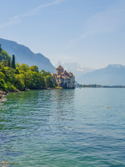 Vista, montreux, lago, genebra, suíça