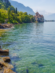 Vista, montreux, lago, genebra, suíça
