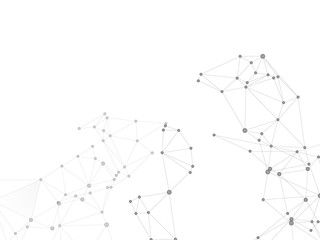 Gometric plexus structure cybernetic concept.