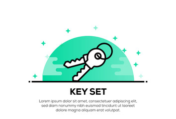 KEY SET ICON CONCEPT