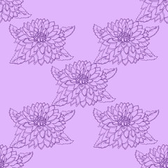 Seamless pattern with hand drawn summer flowers for textile, wallpapers, gift wrap and scrapbook. Vector illustration