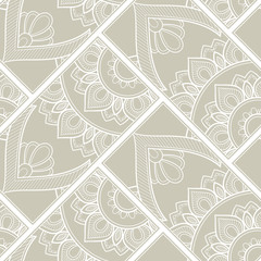 Line art seamless pattern for fabric or wrapping paper. Background with hand-drawn elements