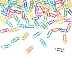 Stationary paperclips isolated on white background