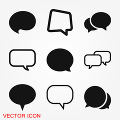 Speech bubble icons on background. Vector illustration.
