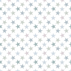 Seamless pattern with stars on white background. Vector illustration.