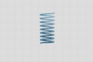 blue Wavy 3D illustration on transparent background