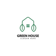 Green House Logo Outline Monoline