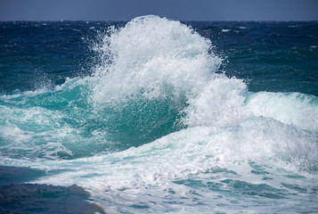 Crashing waves at Shete Boka National park, curacao