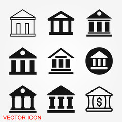 Bank icon design template. Vector icon, symbol