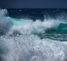Crashing waves at Shete Boka National park, curacao