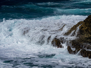 Crashing waves at Shete Boka National park, curacao