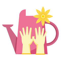 tools decoration gardening flat design