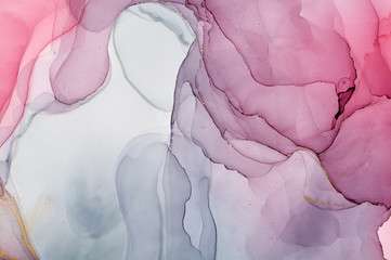  Abstract colorful background, wallpaper. Mixing acrylic paints. Modern art. Marble texture. Alcohol ink colors  translucent