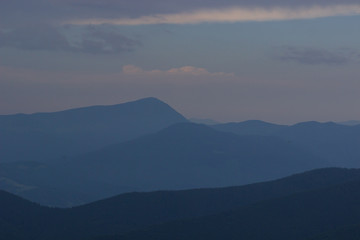 Beautiful siluet on Mountain