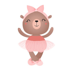 Baby bear ballet dancer. 